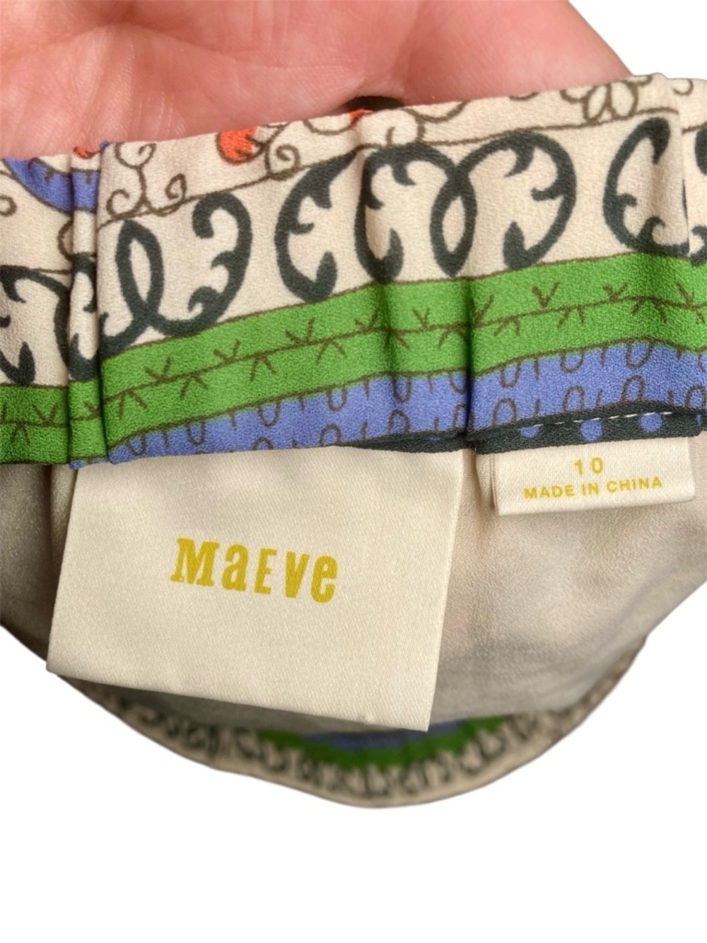 Maeve Anthropologie boho floral paisley handkerchief skirt Size 10​ - Picture 5 of 6